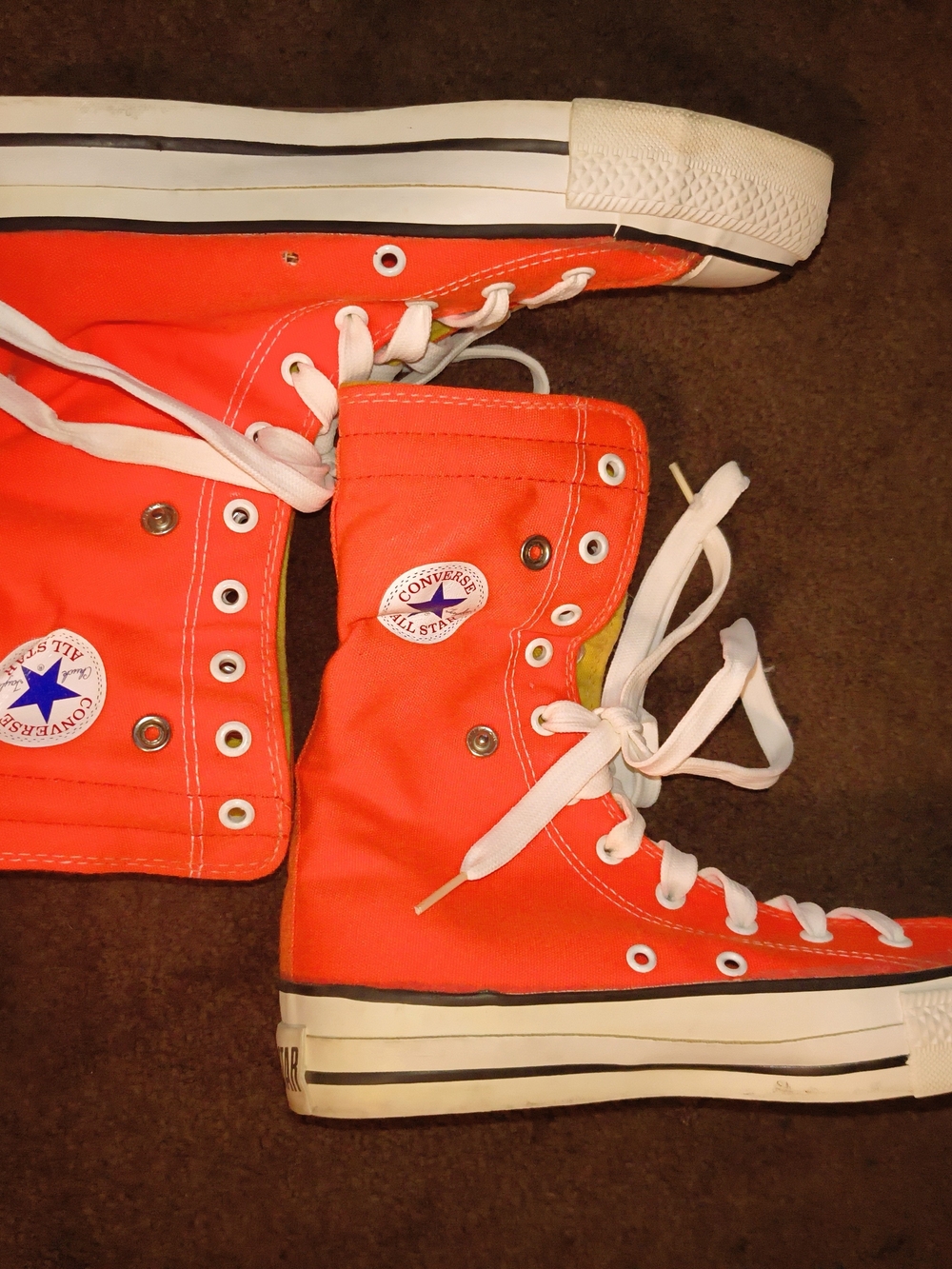 Vtg 198 Converse All Star X-Hi Fold Down Sneakers Size 5 (Women's 7)